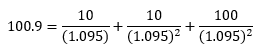 YTC example formula with call date and two periods